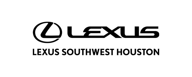 Lexus logo with the text “LEXUS SOUTHWEST HOUSTON” in bold black letters on a white background.