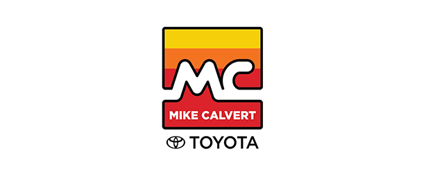 Logo for Mike Calvert Toyota featuring the letters MC above the name and the Toyota brand mark.